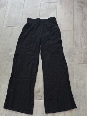 Joe B Black Wide-Leg Smocked High Waist Pants